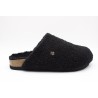 Sabots femme noirs moumoute Vanessa Wu EZIA