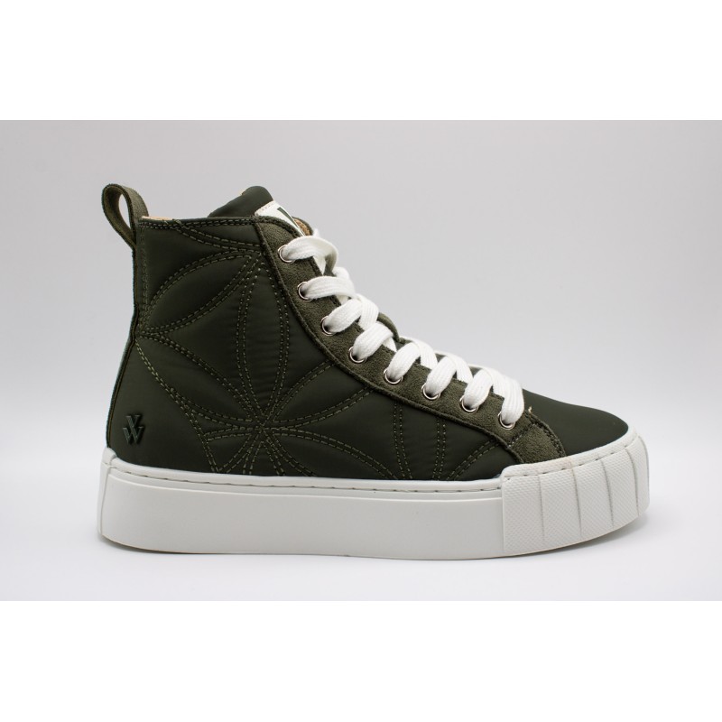 Baskets montantes femme kaki Vanessa Wu Nayla imperméables