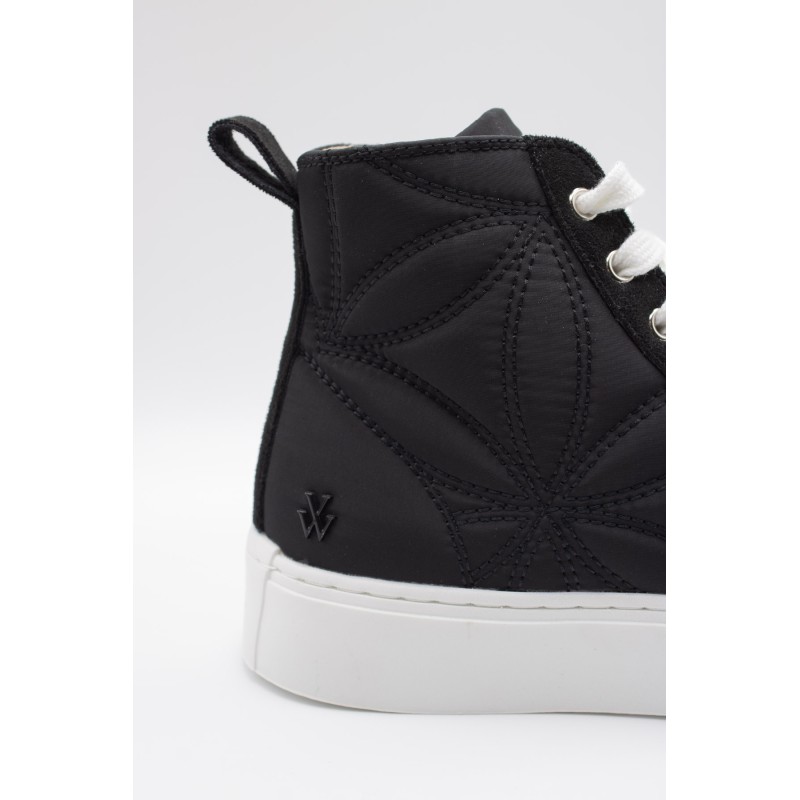 Baskets montantes noires femme Vanessa Wu Nayla imperméables