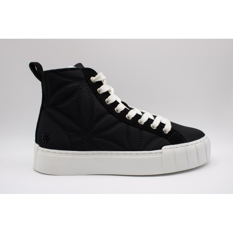 Baskets montantes noires femme Vanessa Wu Nayla imperméables