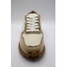 Baskets Vanessa Wu PAOLA beige et or femme