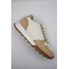 Baskets Vanessa Wu PAOLA beige et or femme