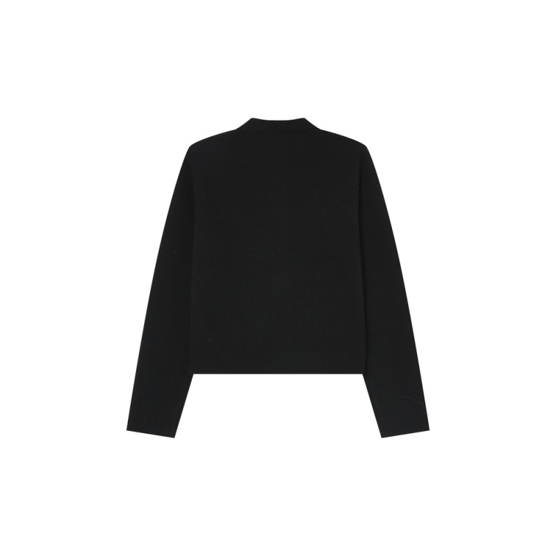 Cardigan noir à col chemise SAILOR GRACE ET MILA femme