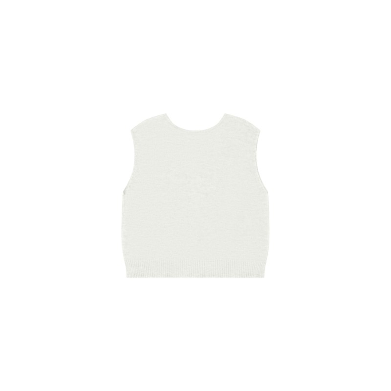 Gilet sans manches écru SANTA GRACE ET MILA