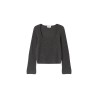 SAKURA anthracite - pull encolure carrée GRACE&MILA