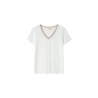 T-shirt ivoire col V SPACE GRACE ET MILA