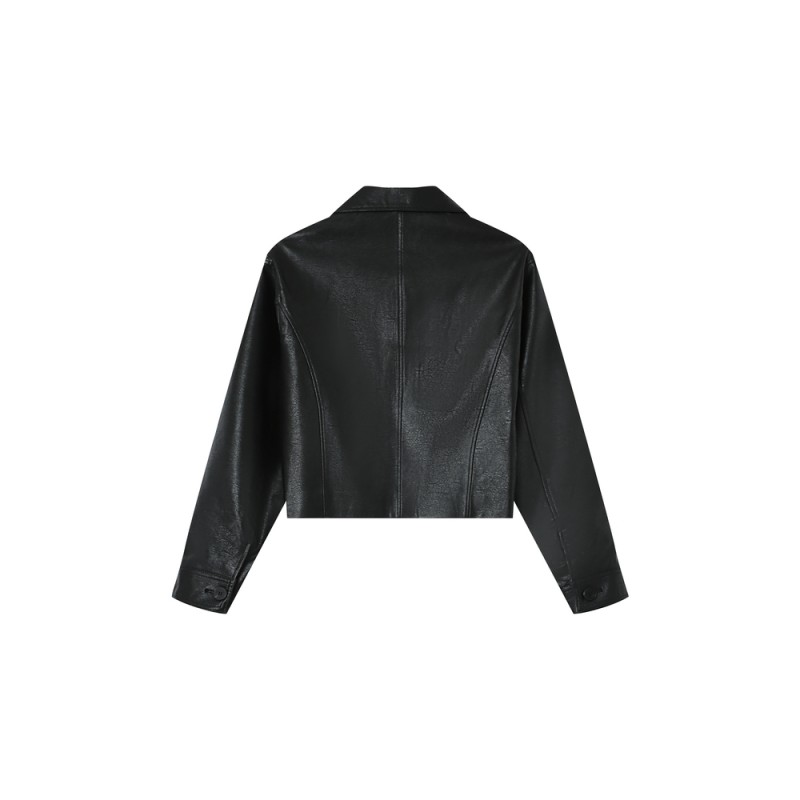 Veste effet cuir noire solange GRACE ET MILA