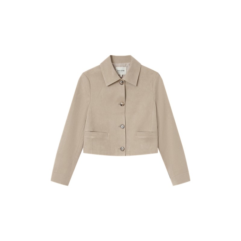 Veste suédine greige SULLIVAN GRACE ET MILA
