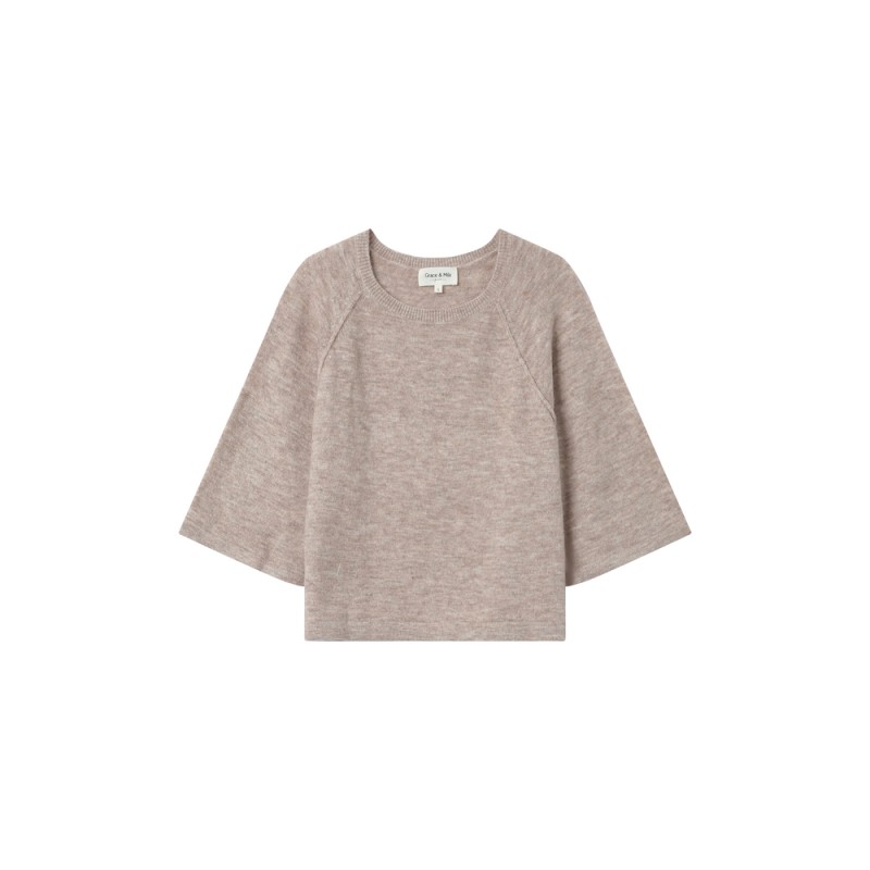 Pull beige rosé SAM Grace & Mila femme