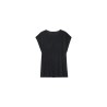 T-shirt sans manches bleu marine Grace & Mila lurex