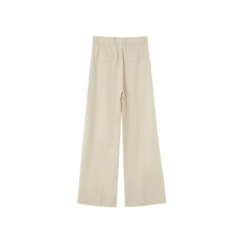 Phil beige - Pantalon à pinces en lin GRACE & MILA