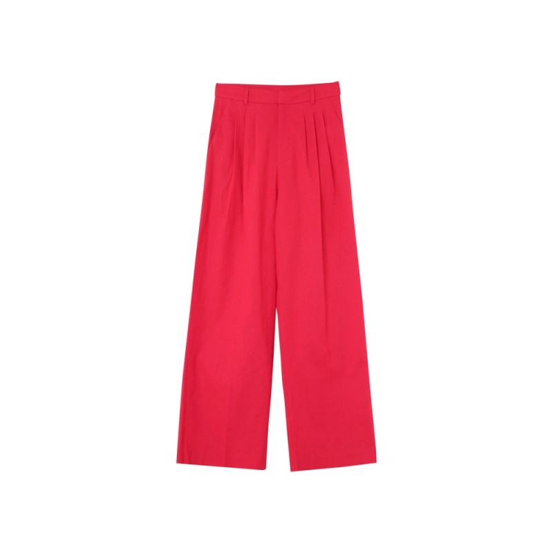 Phil rouge - Pantalon à pinces en lin GRACE & MILA