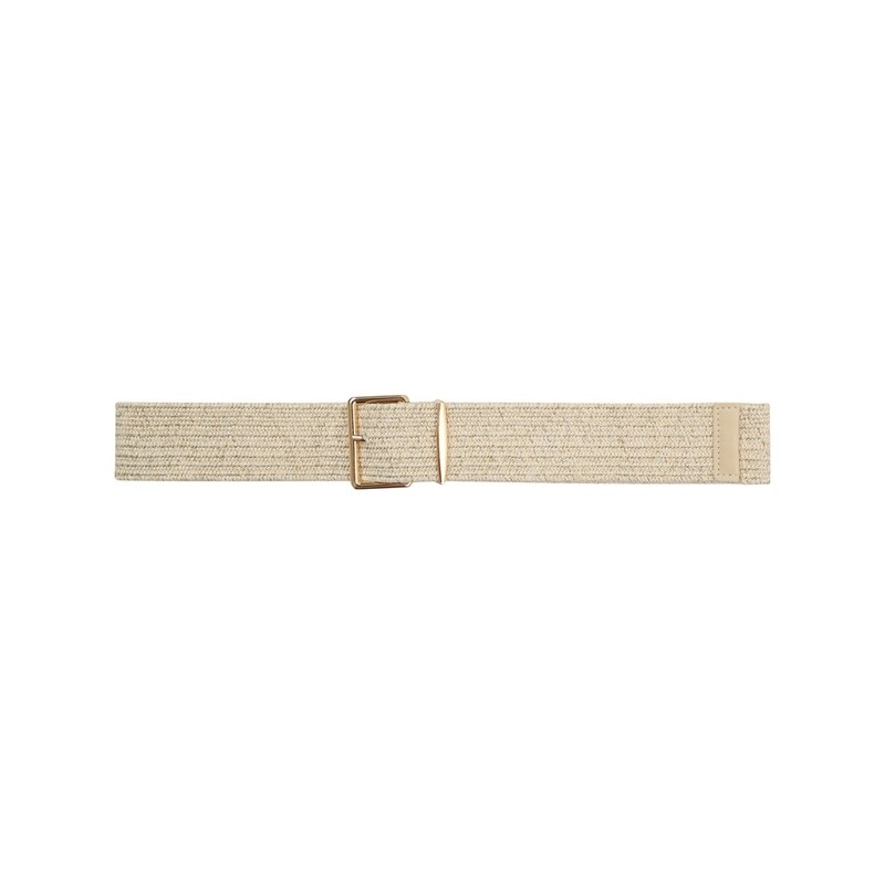 Ceinture tissée écrue dorée Grace & Mila femme chic