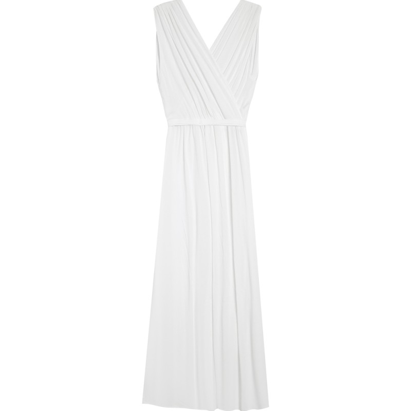 Robe longue blanche portefeuille femme Grace & Mila été chic