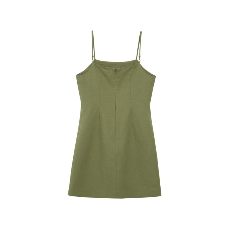 Robe courte kaki ajustée Grace & Mila femme été chic