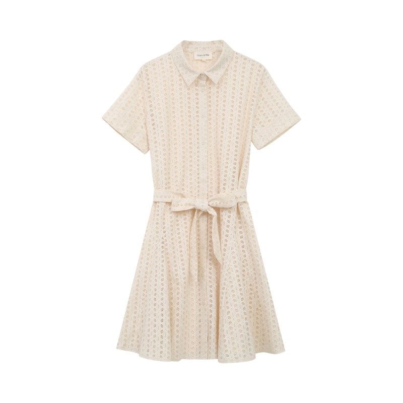 Robe broderie anglaise Grace & Mila femme chic été