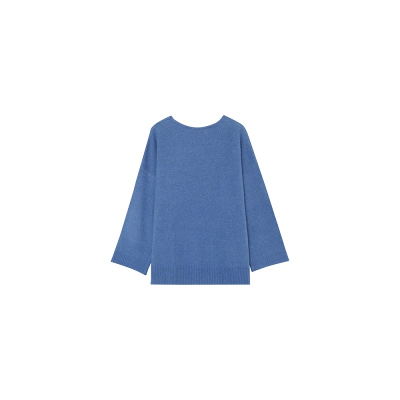 Paltrow bleu - Pull col V GRACE & MILA
