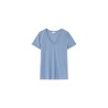 T-shirt col V lurex PEPITO bleu Grace & Mila