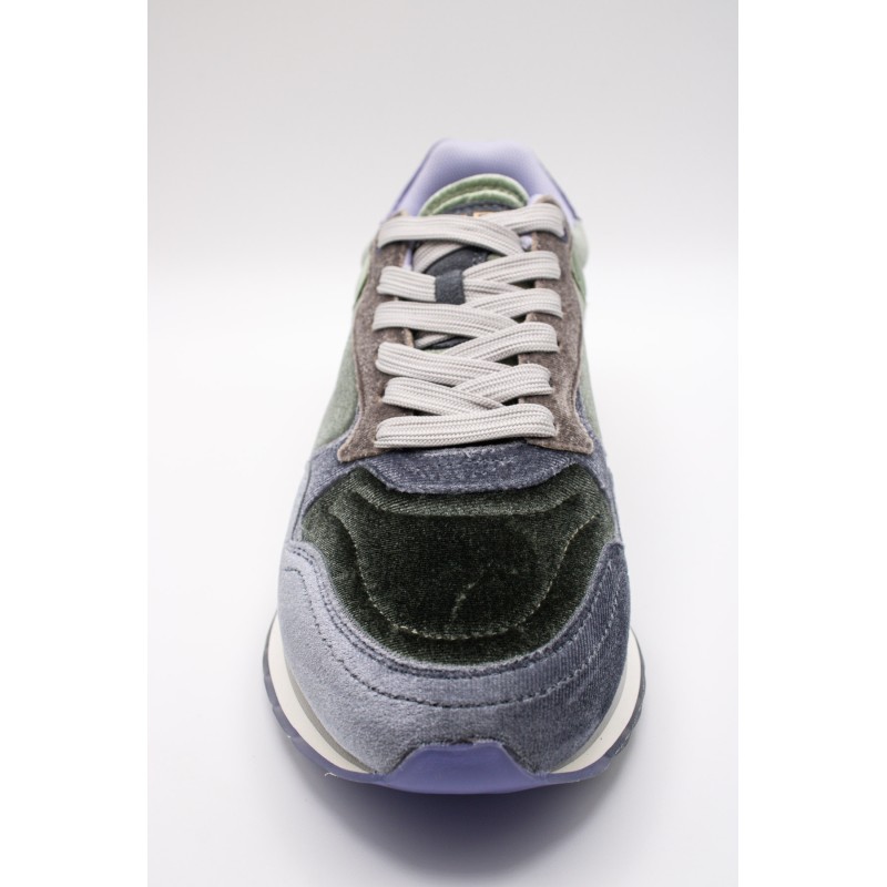Hoff Emerald – Baskets femme en velours violet et kaki
