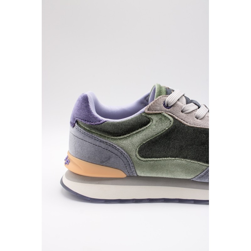 Hoff Emerald – Baskets femme en velours violet et kaki