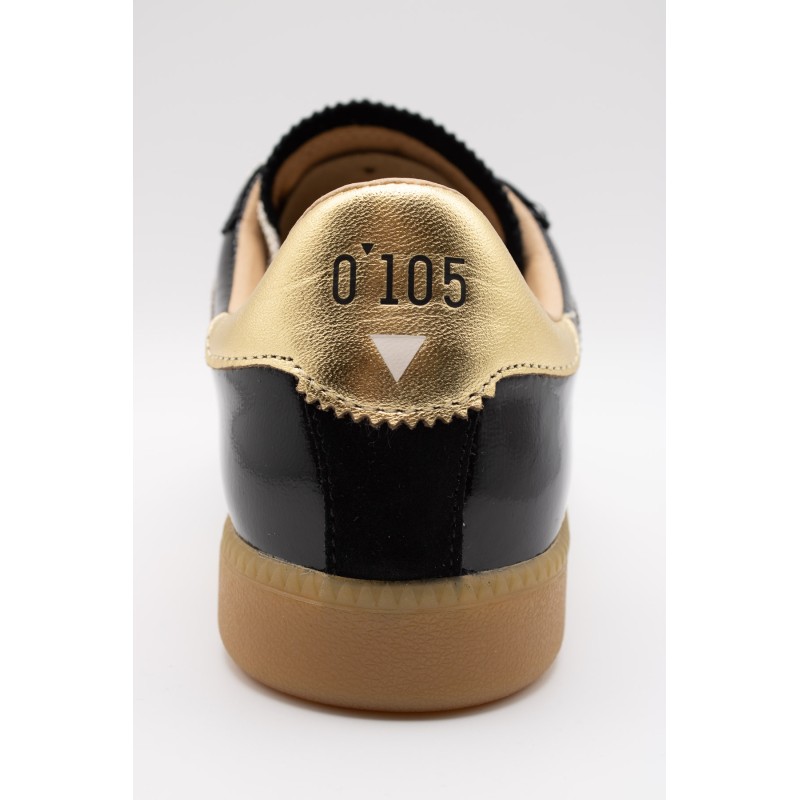 0-105 Nova – Baskets femme noir vernis élégantes