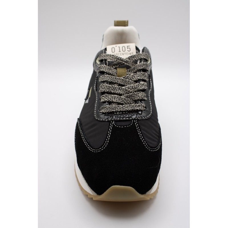 0-105 Lenox – Baskets femme noires et argentées