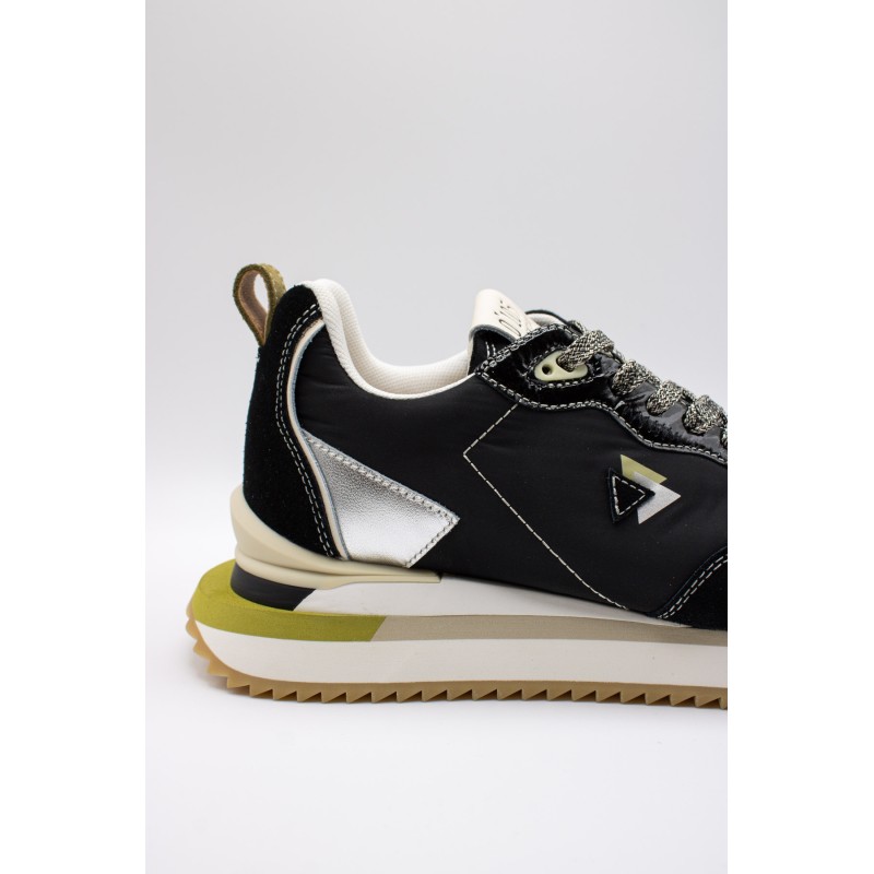 0-105 Lenox – Baskets femme noires et argentées
