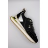0-105 Lenox – Baskets femme noires et argentées