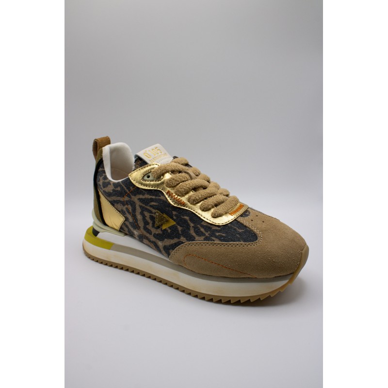 0-105 Lenox CNV – Baskets femme léopard et doré