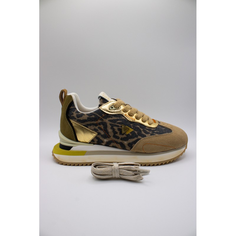 0-105 Lenox CNV – Baskets femme léopard et doré