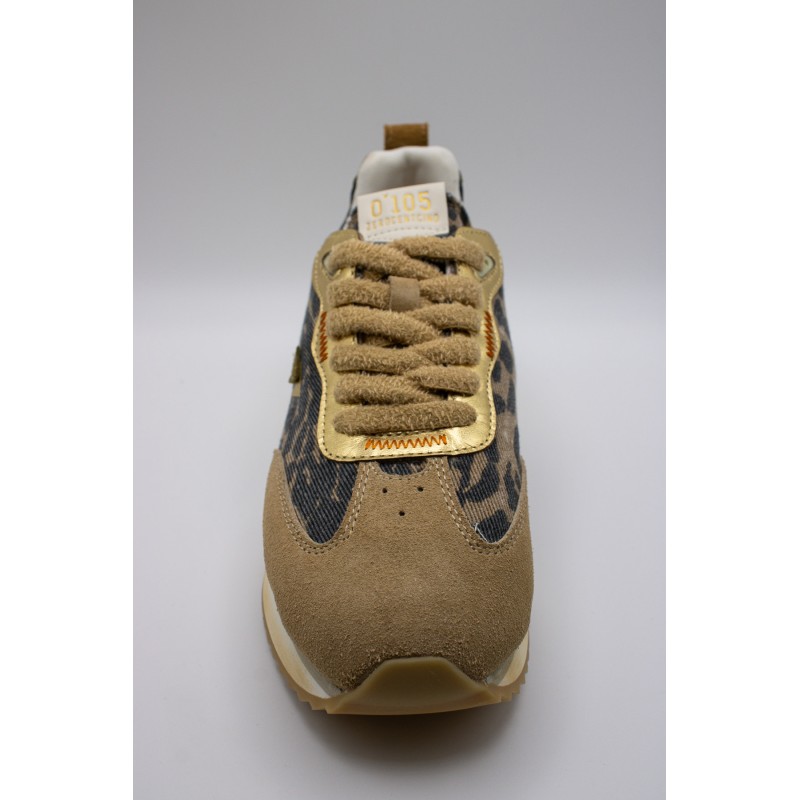 0-105 Lenox CNV – Baskets femme léopard et doré