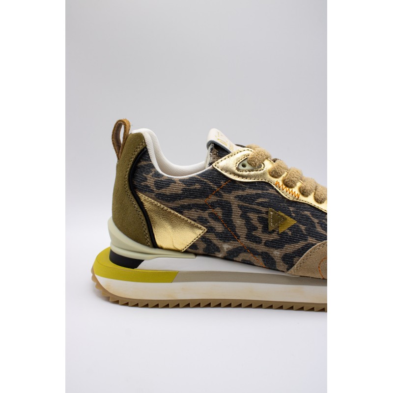 0-105 Lenox CNV – Baskets femme léopard et doré