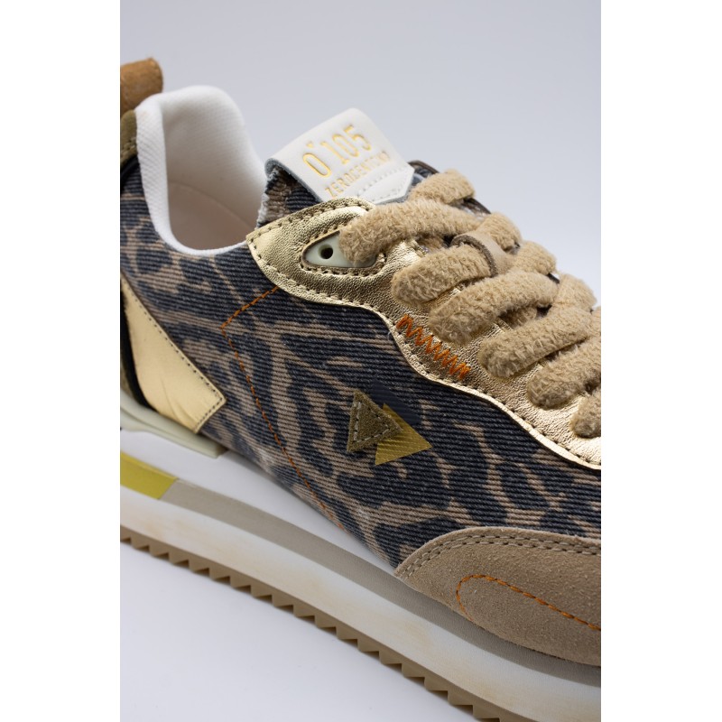 0-105 Lenox CNV – Baskets femme léopard et doré