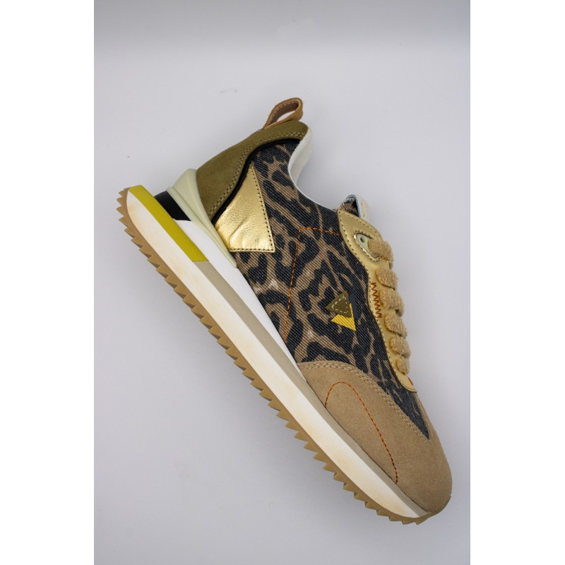 0-105 Lenox CNV – Baskets femme léopard et doré