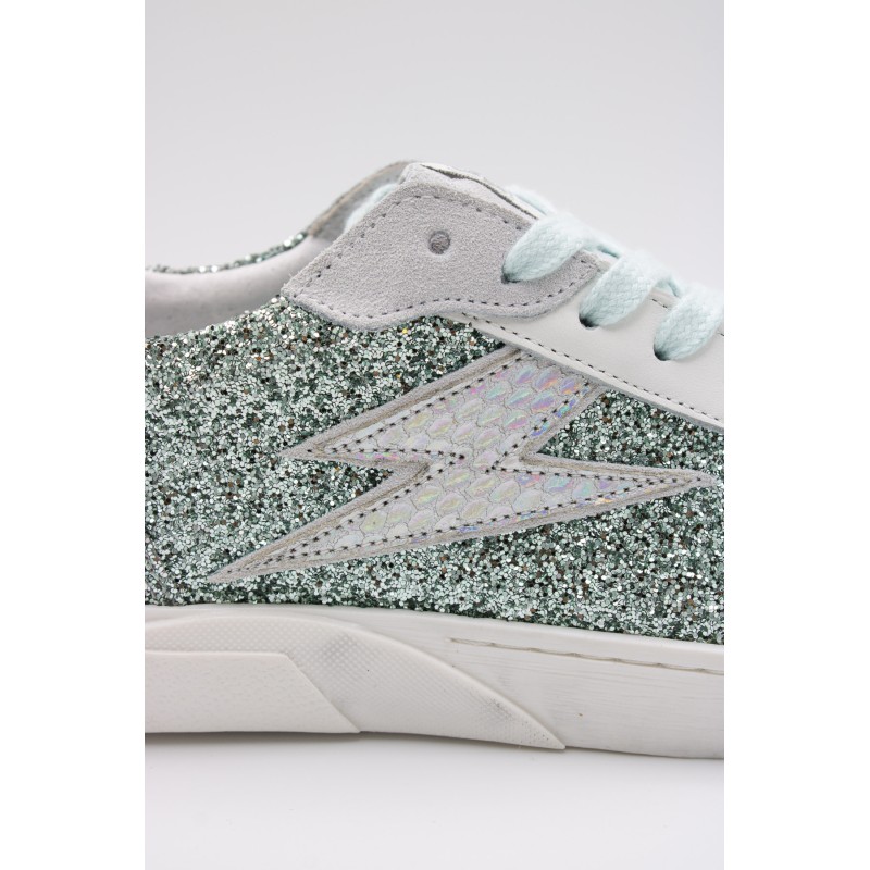 Baskets SMR23 Taline bleu pailleté femme