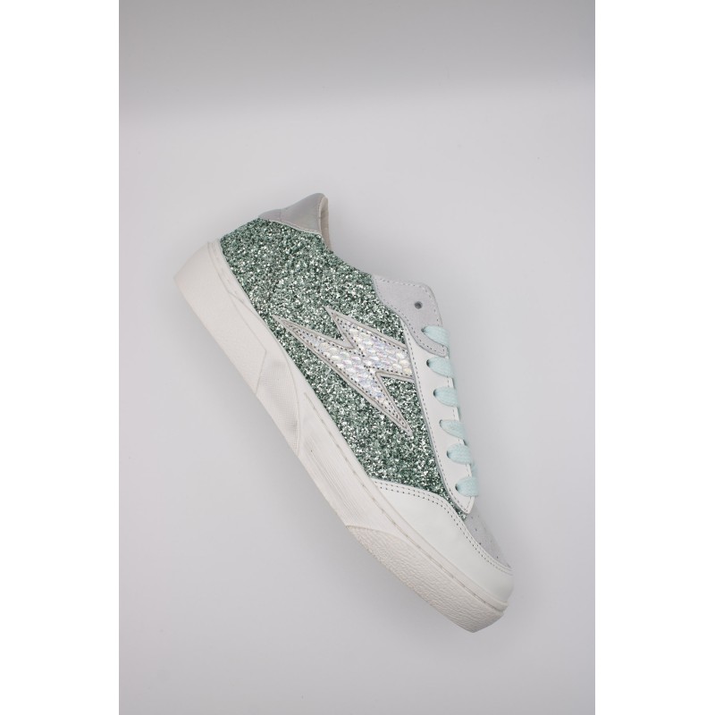 Baskets SMR23 Taline bleu pailleté femme
