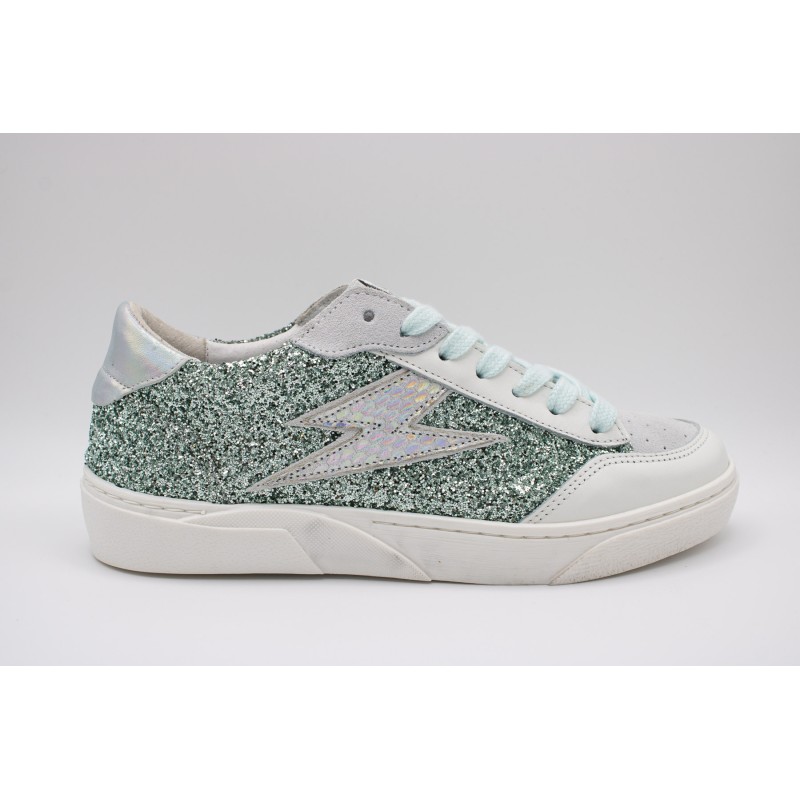Baskets SMR23 Taline bleu pailleté femme