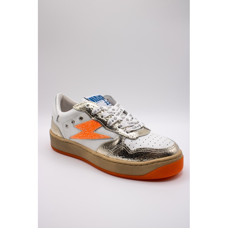 Baskets SMR23 Nune 11554 blanc et orange femme