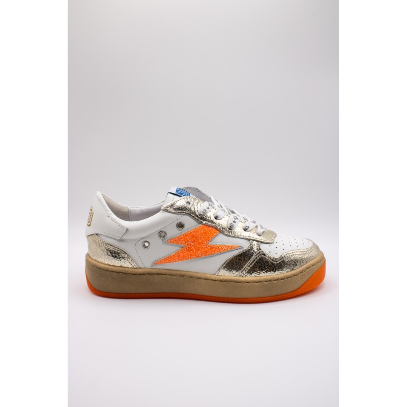 Baskets SMR23 Nune 11554 blanc et orange femme