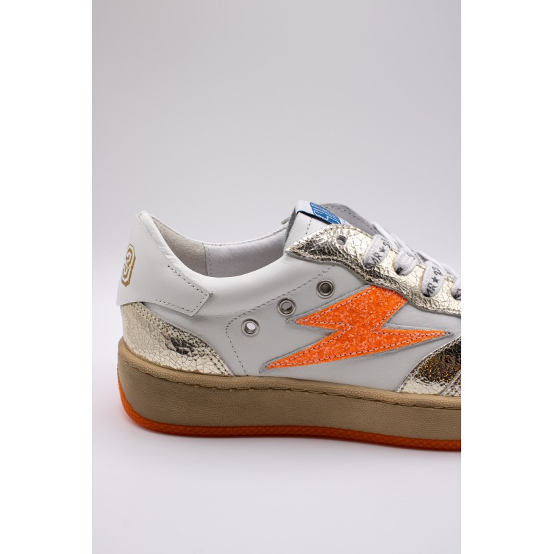 Baskets SMR23 Nune 11554 blanc et orange femme