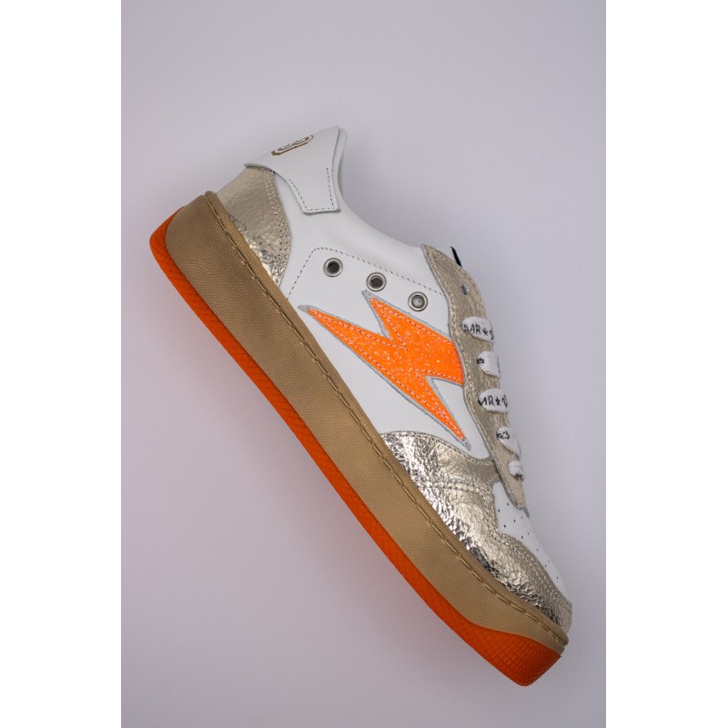 Baskets SMR23 Nune 11554 blanc et orange femme