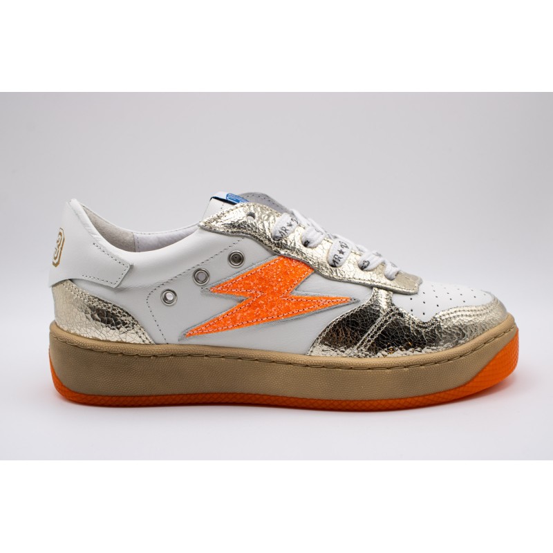 Baskets SMR23 Nune 11554 blanc et orange femme