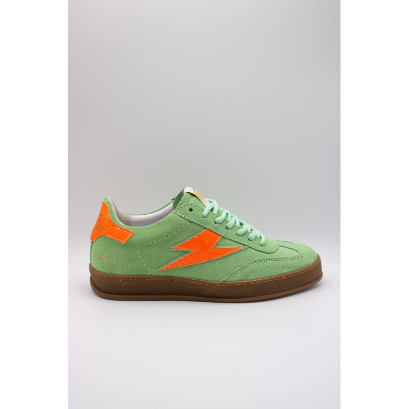 Baskets SMR23 Risy A143 vert et orange femme
