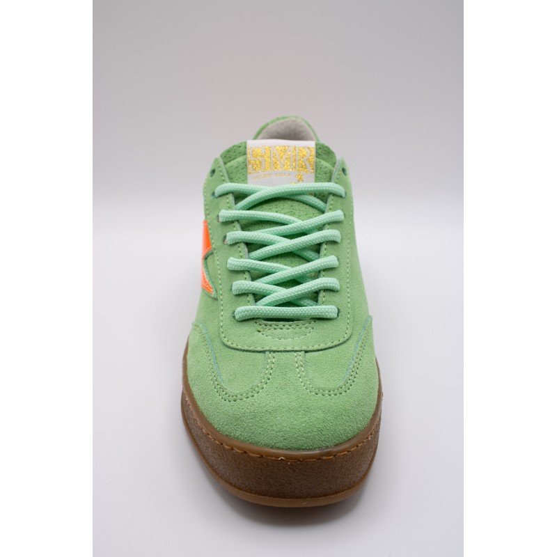 Baskets SMR23 Risy A143 vert et orange femme