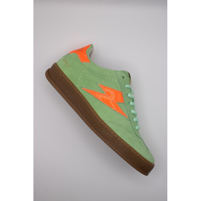 Baskets SMR23 Risy A143 vert et orange femme