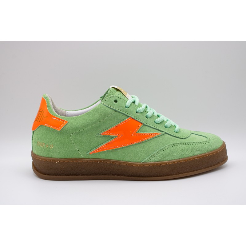 Baskets SMR23 Risy A143 vert et orange femme