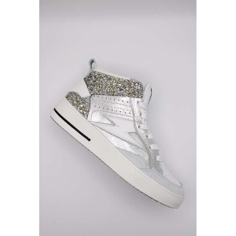 Baskets montantes SMR23 Mistral A488 argent femme