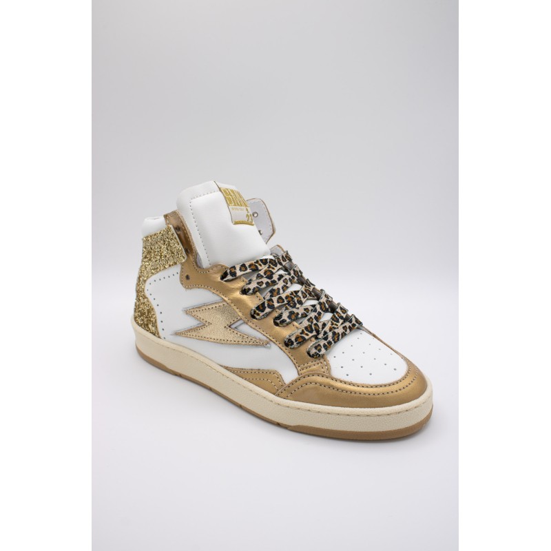 Baskets montantes SMR23 Robin B663 doré femme