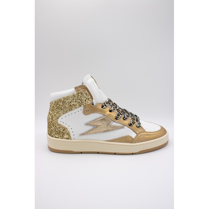Baskets montantes SMR23 Robin B663 doré femme