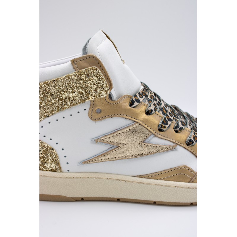 Baskets montantes SMR23 Robin B663 doré femme